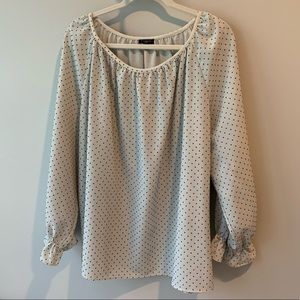 Talbots Plus Size Polka Dot Blouse